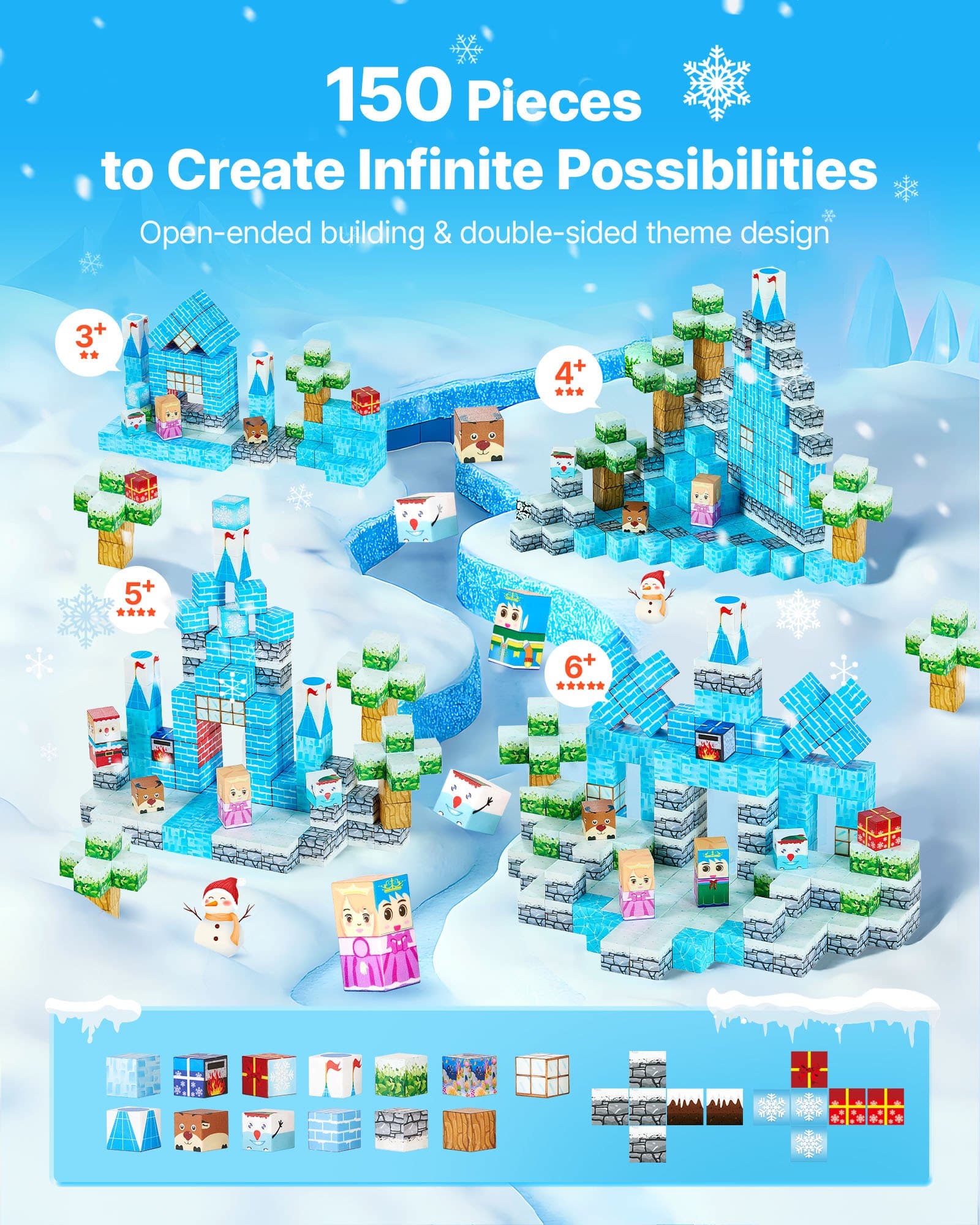 Magnetic Blocks 150 PCS