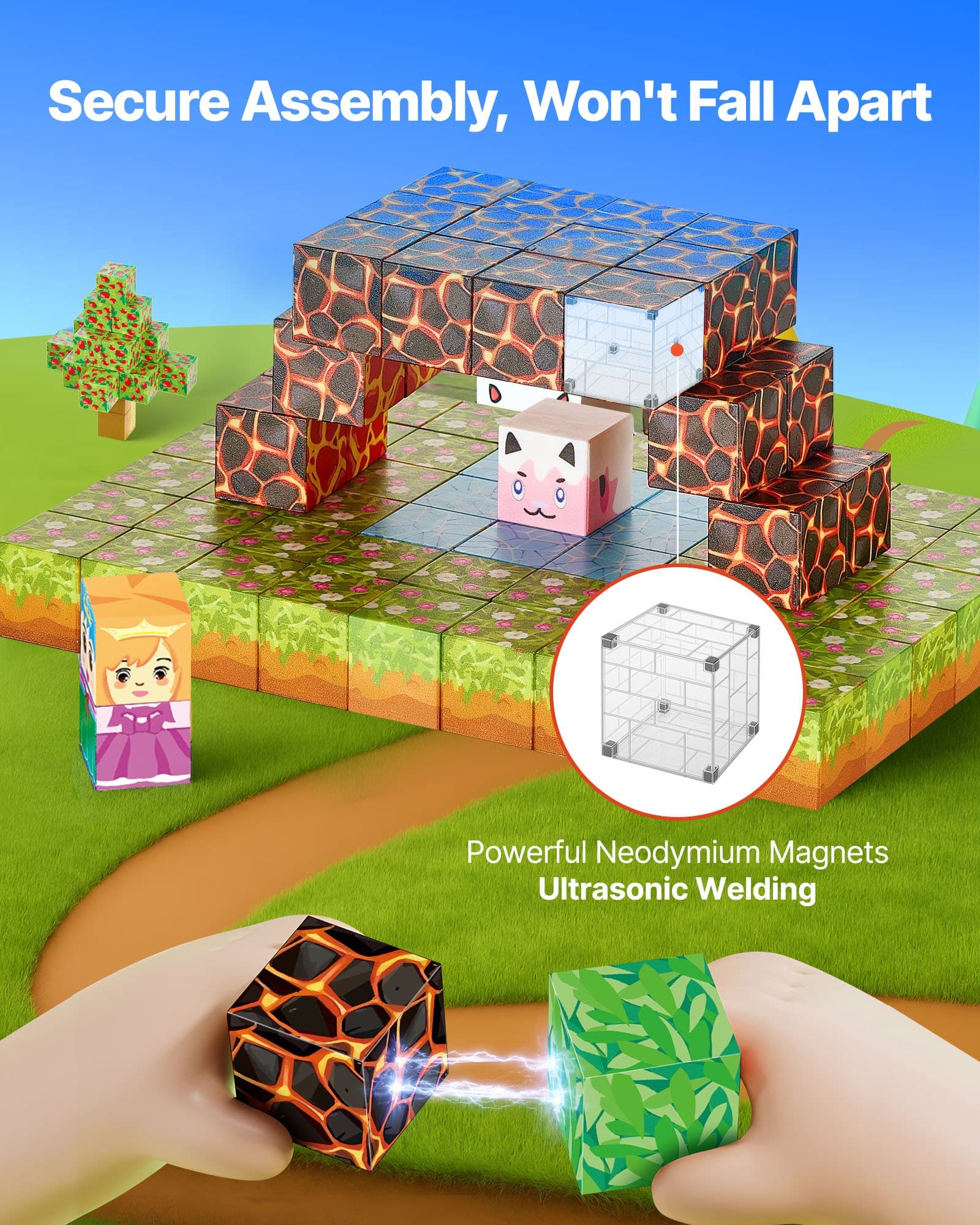 Magnetic Blocks 150 PCS Forest Castle