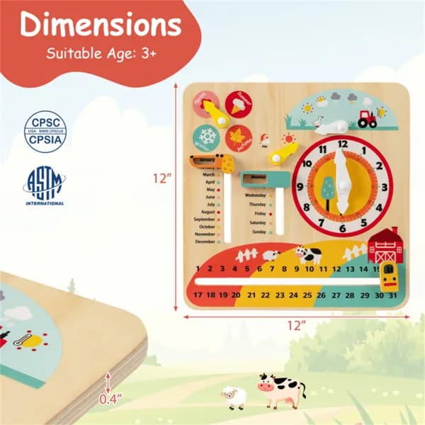 Montessori Wooden Learning Clock