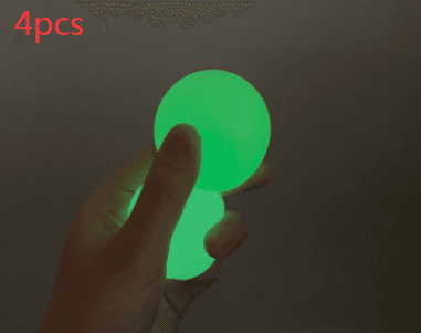 Luminous Sticky Ball Toys Sticky Wall Home Party Games Glow In The Dark Novelty Toys Decompression Squeeze Toy
