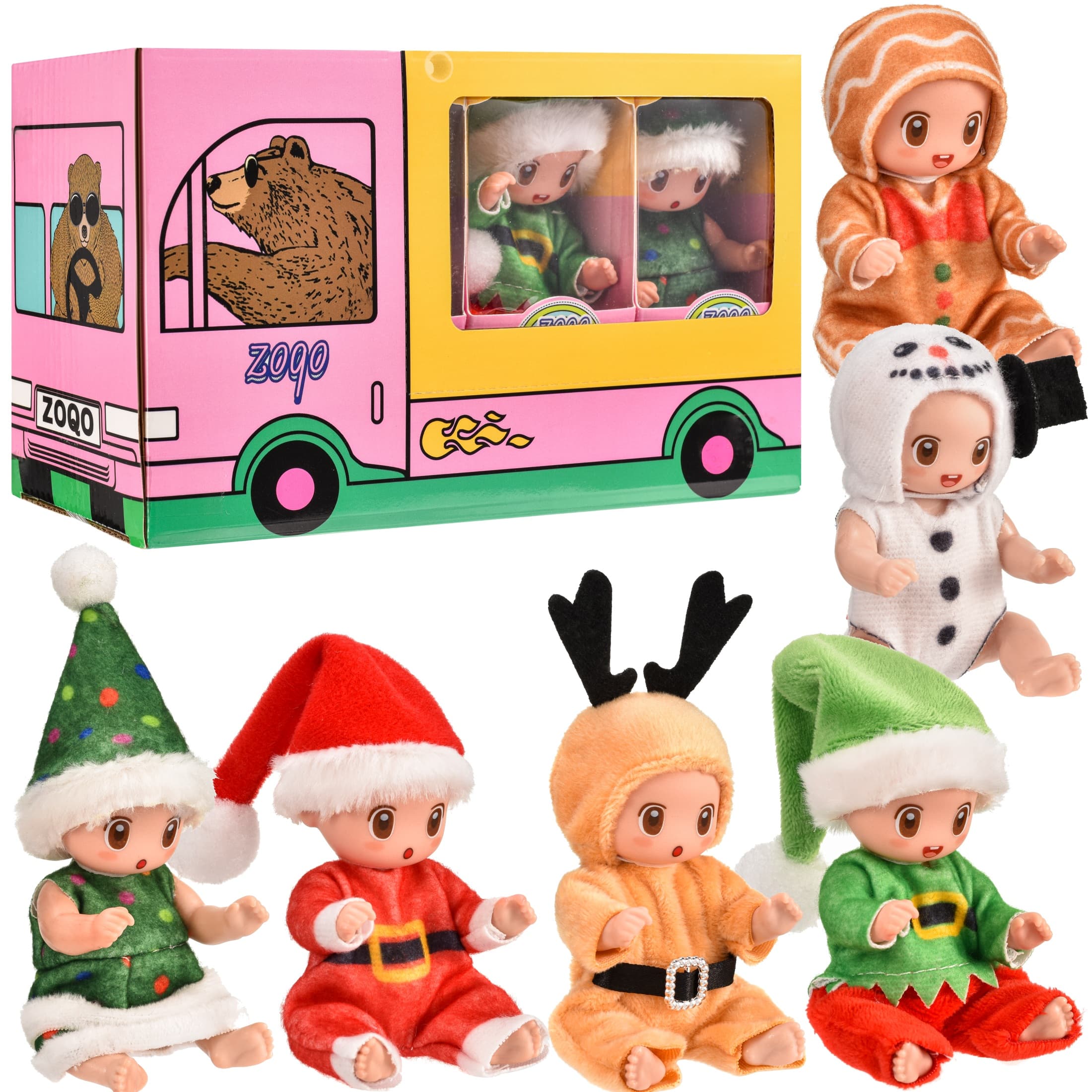 Mini Reborn Baby Dolls, 6 Piece Set
