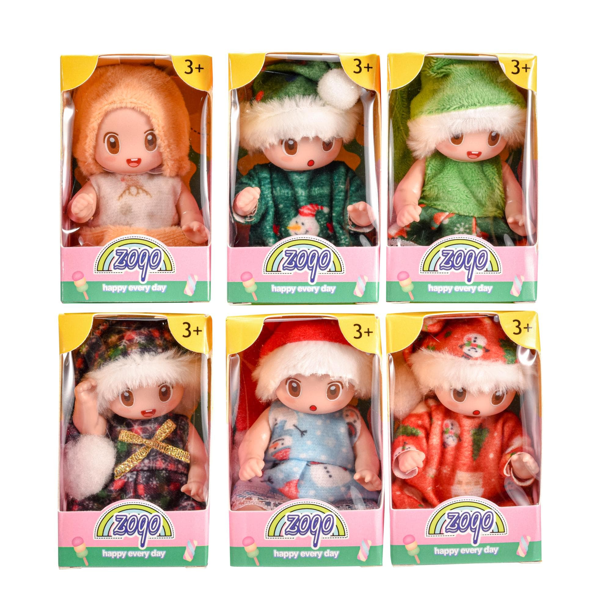 Mini Reborn Baby Dolls, 6 Piece Set